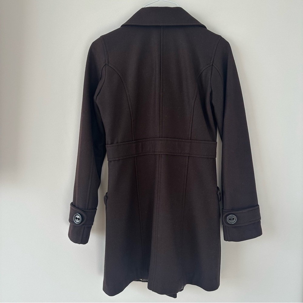 Tulle Anthropologie Vintage Peacoat Brown Coat Retro Patterned Winter Outerwear - Picture 4 of 16